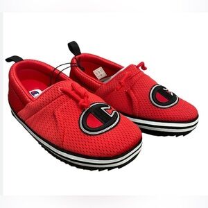 Champion men’s university mesh scarlet slip-On Slippers